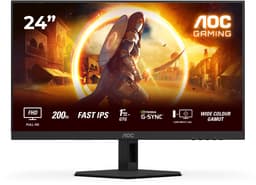 AOC G4 24G4HRE - Full HD Fast IPS Gaming Monitor - G-Sync Compatible - 0.5ms - 200hz - Speakers - 24 inch — thumbnail 1