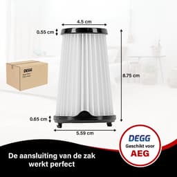 DEGG - HEPA filters geschikt voor AEG CX7, CX7-2 & QX8 - Vervangt AEF150 - Vervangingsset voor accu-stofzuigers - 4 STUK(S) — thumbnail 4