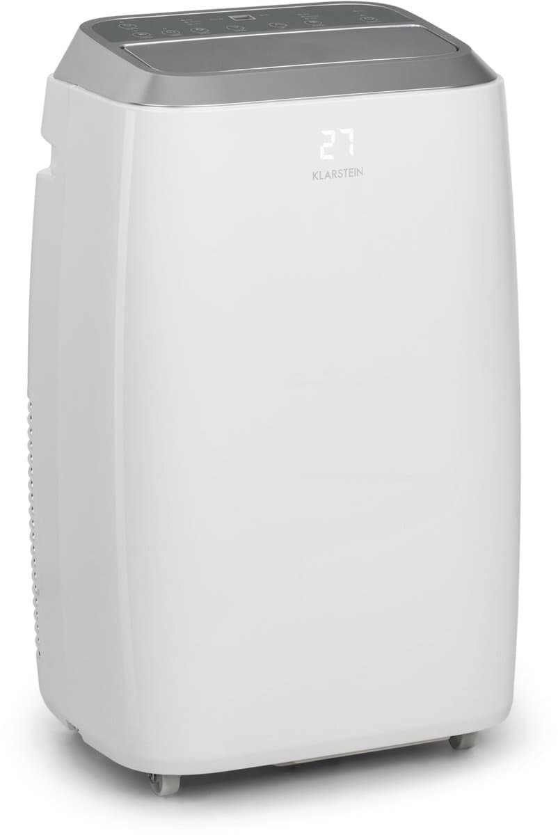 Klarstein Mobiele airconditioner met luchtafvoerslang, 4-in-1 airconditioner met ventilator, luchtontvochtiger & nachtmodus, Kleine & draagbare airconditioner voor thuis & op kantoor, Laag verbruik, 12000 BTU,5 kW voor 56 m² - Afstandsbediening — afbeelding 1