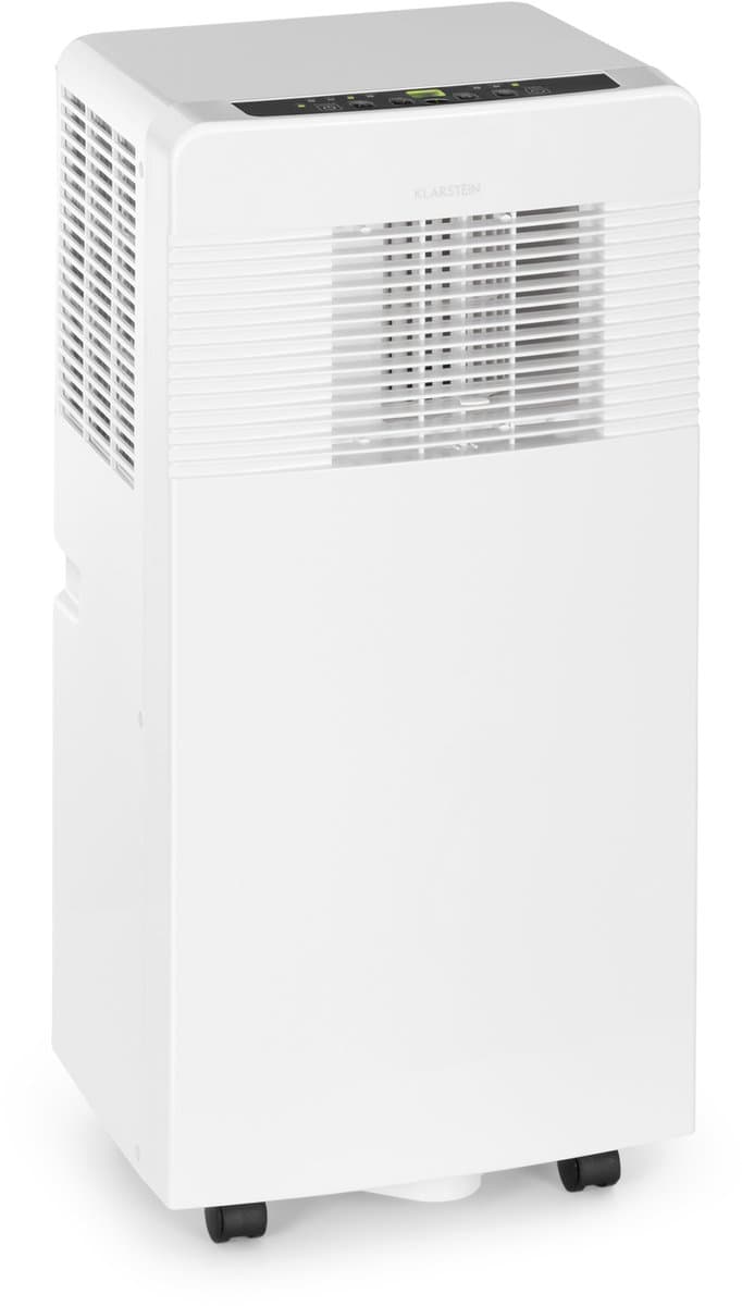 Klarstein mobiele airconditioner met luchtafvoerslang, 4-in-1 airconditioner met ventilator, luchtontvochtiger & nachtmodus, kleine & draagbare airconditioner voor thuis & op kantoor, app-bediening, 7000 BTU - voor 23 m² - Afstandsbediening 3-in-1 — afbeelding 1