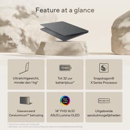 ASUS Zenbook A14 UX3407QA-QD220W - Copilot+ Laptop - 14 inch — thumbnail 3