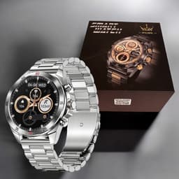 Royal Empire Amoled PRO Smartwatch - Smartwatch Heren - Stappenteller - Bloeddrukmeter - Hartslagmeter - Slaapmonitor - Multisport - 46MM - Geschikt voor alle Smartphones - Kleur Zilver — thumbnail 10