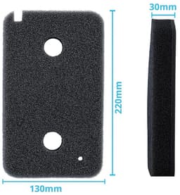 Bramokava 1x Filter geschikt voor Miele Droger 09499230 - 9499230 - 220 x 130 x 30 mm - Spons Foam Schuimfilter — thumbnail 2