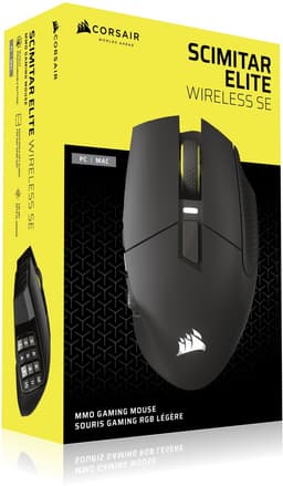 Corsair Scimitar Elite Wireless SE - Draadloze Gaming Muis - Rechtshandig - Bluetooth - Optisch - 33000 DPI - Zwart — thumbnail 9