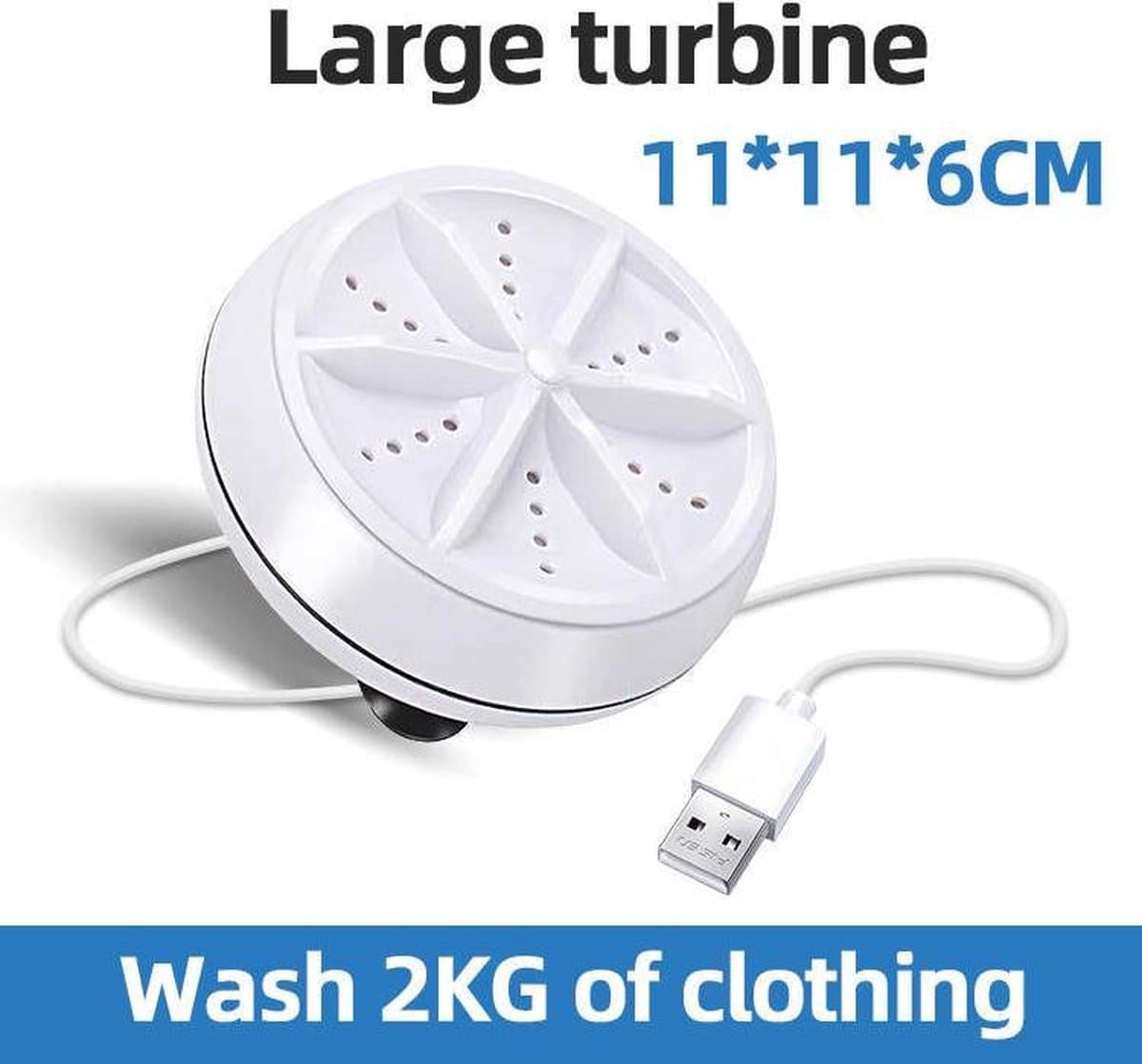IBBO Shop - Mini Wasmachine - 2kg Wascapaciteit - Camping Wasmachine en Vaatwasser - Mini Wasmachine met Centrifuge - Kleine Wasmachine - Kleine Vaatwassers - Handwasmachine - Voor Kleine Was — afbeelding 1
