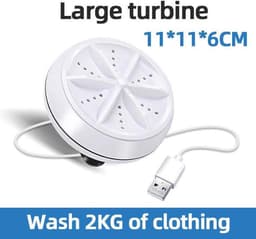 IBBO Shop - Mini Wasmachine - 2kg Wascapaciteit - Camping Wasmachine en Vaatwasser - Mini Wasmachine met Centrifuge - Kleine Wasmachine - Kleine Vaatwassers - Handwasmachine - Voor Kleine Was — thumbnail 1