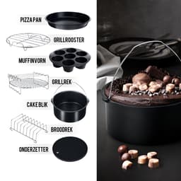 VAIVE Heteluchtfriteuse Accessoires Set - Geschikt voor alle Airfryer XL en XXL - ⌀ 20 cm — thumbnail 2