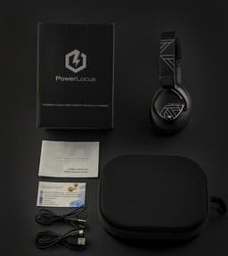 PowerLocus MoonFly Koptelefoon Over-Ear met Active Noise Cancelling, Draadloze Hoofdtelefoon, Voice Assistant Activation - Zwart/Grijs — thumbnail 12