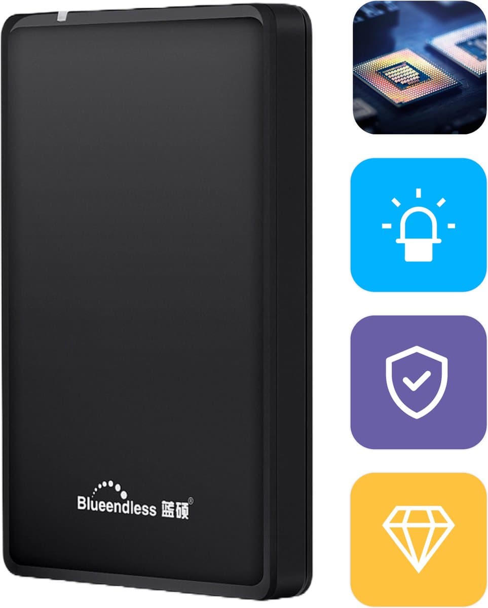 Voltano 750 GB Compacte Externe Harde Schijf - Windows  - Zwart - USB 3.0 — afbeelding 1