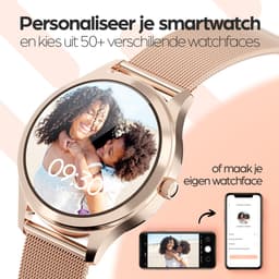 Actyve Smartwatch Dames Rosé Goud - Geschikt voor elke smartphone - Horloge dames - Stappenteller - Slaapmonitor - Saturatiemeter - Full Touchscreen — thumbnail 10