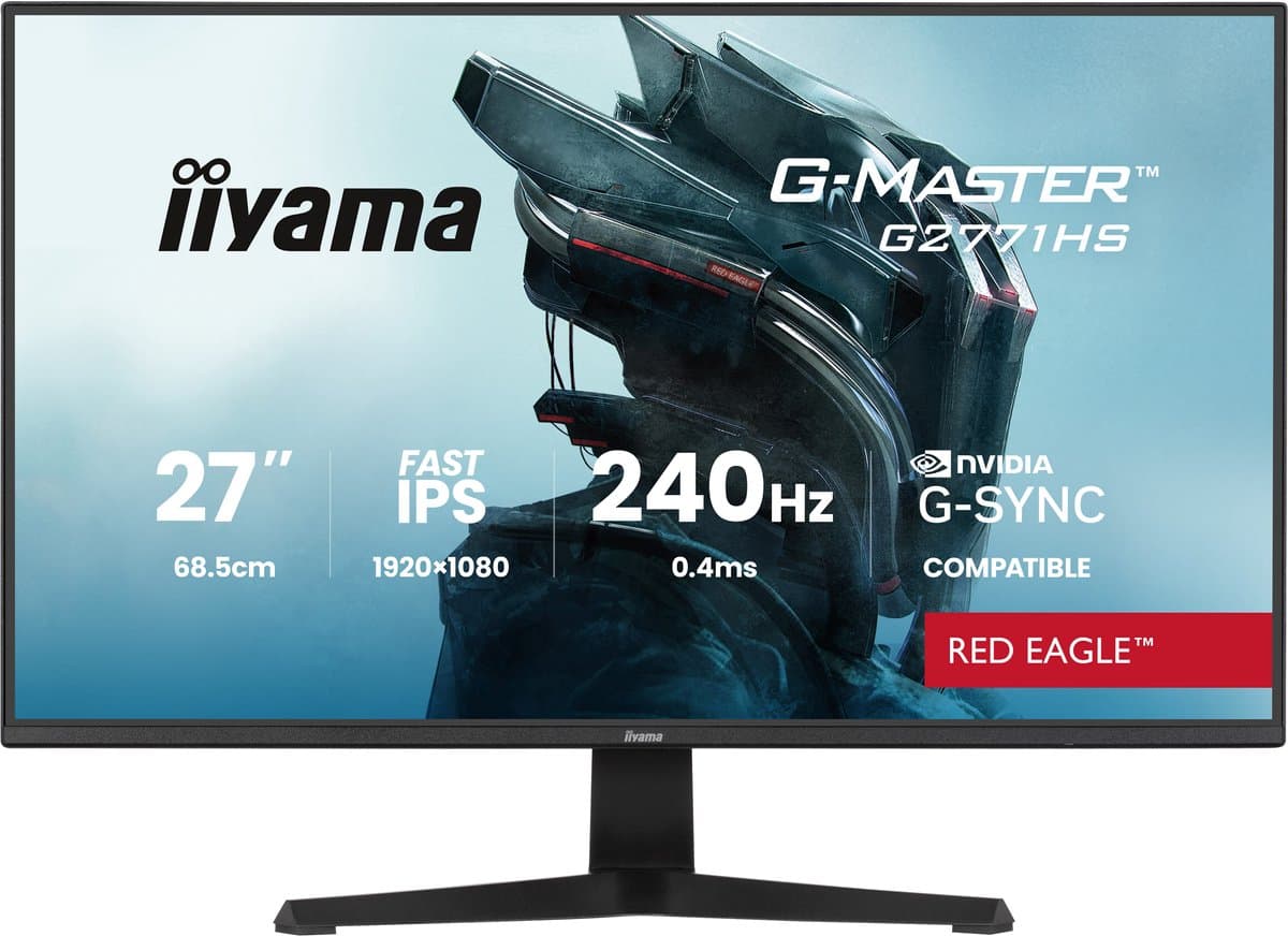 iiyama G-Master G2771HS-B1 Red Eagle - 27 inch - Full HD - IPS - 240 Hz - G-Sync compatible — afbeelding 1
