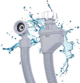 Wasmachineslang - Wasmachine aanvoerslang - Universele 3/4 inch - 2.5 meter lengte - Antilek technologie - Metaal en kunststof - Eenvoudige installatie - Geschikt voor wasmachine en vaatwasser — thumbnail 2