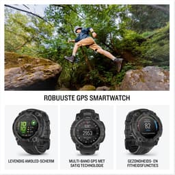 Garmin Instinct 3- Smartwatch - 45mm - AMOLED - Zwart & Blauw - Limited Edition — thumbnail 11