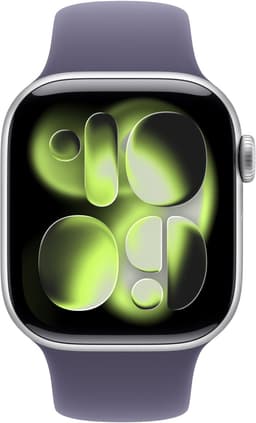 Apple Watch 11 - Wifi - 42mm - Zilverkleurig Aluminium Case with Purple Fog Sport Band - S/M — thumbnail 1