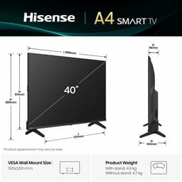 Hisense 40A4Q 101,6 cm (40") Full HD-smart-tv - Wi-Fi - Zwart - 200 cd/m² — thumbnail 14