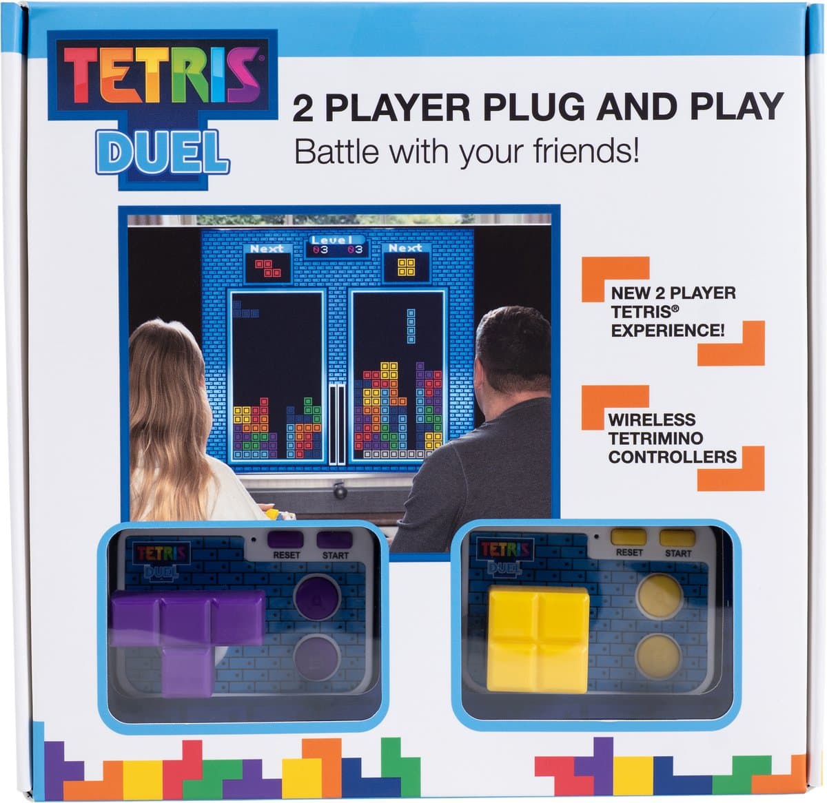 Tetris Duel - TV plug & play - 2 wireless controllers - retro gaming — afbeelding 1