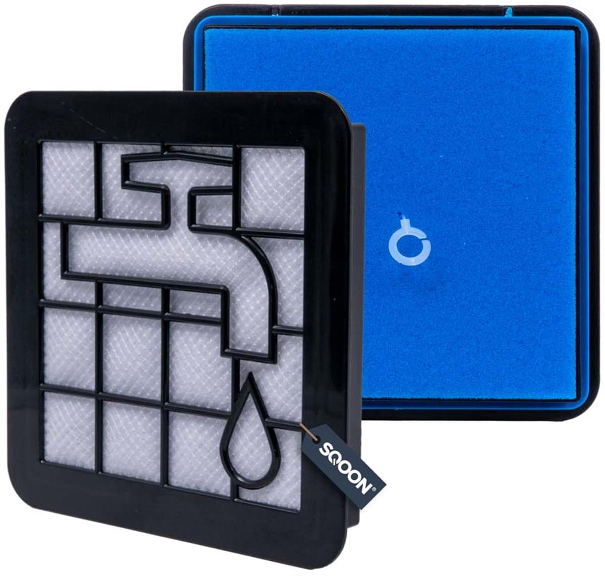 SQOON® Uitwasbaar schuimfilter geschikt voor Philips FC8010/02 stofzuigers - Gelijk aan model: 432200538211 - Inclusief schuiminleg, exclusief uitblaasfilter - Perfecte vervanging voor origineel filter — afbeelding 1