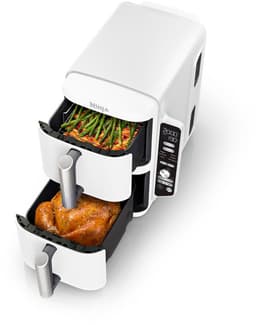 Ninja Double Stack Airfryer XXL - 9.5 Liter - Dubbele Gestapelde Lades - 6 Programma's - Inclusief Kookrekjes - Wit - SL400EUWH — thumbnail 6