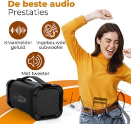 Caliber Bluetooth Speaker -Draagbare radio - Draadloze Speaker - Stevige Handgreep - 40 Watt - Met FM Tuner - Tot 6 uur muziek met accu (HPG525BT) — thumbnail 6