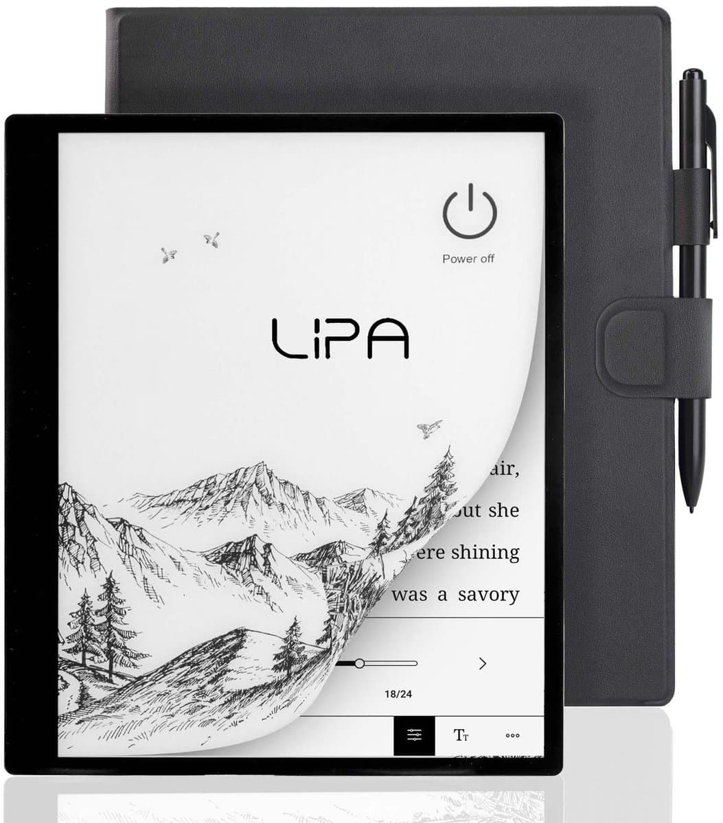 Lipa ET10 Ereader 10 inch – 64 GB – 4GB RAM - Meer talen – Ebook & Luisterboek – E-reader voor Ebooks – Met Google Playstore – Met Hoes en Stylus Pen – E-ink – Aantekeningen mogelijk — afbeelding 1