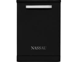 Nassau RVW6000ZWA – AUTODOOR - Label D - 43DB! - RVS sproeiarm - Retro Zwarte Vaatwasser – Handgreep - Vrijstaand – zwart - 5 jaar garantie -
