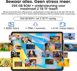 Blackview LINK 8 Tablet - Octa Core G100 Tablet - 12.7 Inch - 18 GB RAM + 256 GB ROM - Android 15 Tablet - Met Toetsenbord(QWERTY), Beschermhoes, Muis, Stylus - 8400 mAh - 90 Hz 2K FHD Scherm - Widevine L1 - 5G WiFi - Gezichtsherkenning - Paars — thumbnail 14