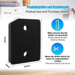 4 stuks droogfilters droger warmtepompdroger filter, fijn/grof 207 x 157 x 30 mm sokkelfilter, warmtewisselaar sponsfilter pluisfilter voor condensdroger - geschikt voor Miele T1 9164761 — thumbnail 2