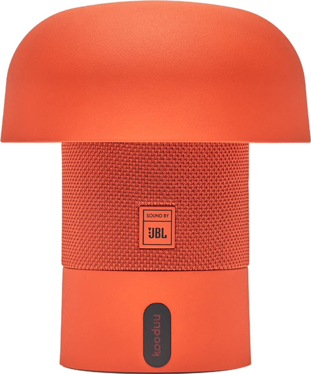 Kooduu Sensa PLAY Mini - Bluetooth Speaker met SOUND BY JBL - Dimbare LED-lamp - Oplaadbare batterij - Nachtlamp - Dimbaar - 16cm hoog - kleur Orange — afbeelding 1