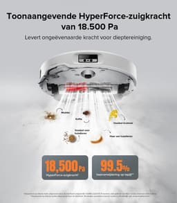 Roborock Qrevo Edge robotstofzuiger-18500Pa-met dweilfunctie&Liftable mop-anti-verstrengeling-Reactive Al-AdaptiLift-chassis-Hete Lucht Drogen-75 °C heet water mopwas-Zelfreinigend-videogesprek-Qrevo Master/S7 MaxV Ultra upgrade VS Qrevo Curv — thumbnail 6