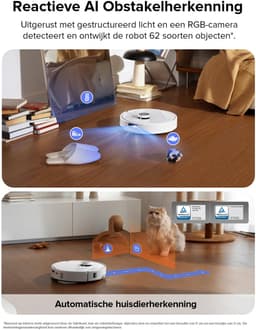 Roborock Qrevo Edge robotstofzuiger-18500Pa-met dweilfunctie&Liftable mop-anti-verstrengeling-Reactive Al-AdaptiLift-chassis-Hete Lucht Drogen-75 °C heet water mopwas-Zelfreinigend-videogesprek-Qrevo Master/S7 MaxV Ultra upgrade VS Qrevo Curv — thumbnail 3