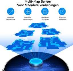 LIECTROUX X6 – Robotstofzuiger met Dweilfunctie – 6500Pa Sterke Zuigkracht – LDS LiDAR Navigatie & Uitgebreide Mapping – 2-in-1 Stof- en Waterreservoir – Virtuele Muren – Geschikt voor Tapijt & Dierenharen – App & Spraakbesturing — thumbnail 3