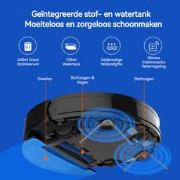 LIECTROUX X6 – Robotstofzuiger met Dweilfunctie – 6500Pa Sterke Zuigkracht – LDS LiDAR Navigatie & Uitgebreide Mapping – 2-in-1 Stof- en Waterreservoir – Virtuele Muren – Geschikt voor Tapijt & Dierenharen – App & Spraakbesturing — thumbnail 11