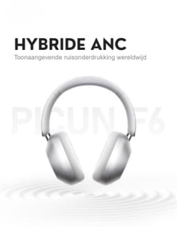 DrPhone Picun F6 Draadloze Over-Ear Bluetooth 5.3 Hoofdtelefoon – App Ondersteuning - Hybride ANC & ENC – Zelfadaptieve Ruisonderdrukking - Transparantie Modus- Ruimtelijke Audio & Hoofdbewegingsvolging – Roze — thumbnail 9