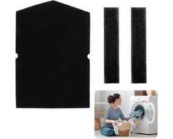 Droogfilterset gescht voor Miele wasdroger, vervanging voor onderdeelnummers 6057930, 9688381, 9688380, warmtewisselingsfilter, schuimstoffilter, sponsfilter, pluisfilter voor warmtepompdroger