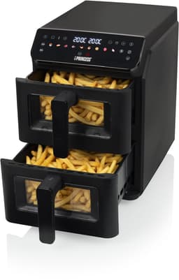Princess Heteluchtfriteuse - 182490 - 3000W - Stack Airfryer 11,2L - PFAS-Vrij - 2 lades (Sync) - 11 Bakprogramma's - Bespaart 45% ruimte - Dubbele gestapelde lades — thumbnail 1