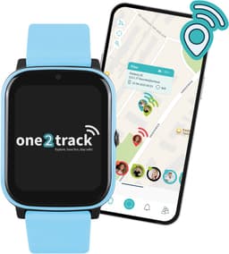 One2track Connect NEXT Blauw | GPS horloge voor kinderen | Bekijk de locatie van je kind. Stel veilige zones in. En videobellen met de leukste smartwatch voor kinderen — thumbnail 2