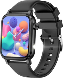 Smartwatch voor Dames en Heren - RVS, Siliconen Bandje - Hartslagmeter - Stappenteller - Slaapmonitor - Multisport - Compatibel met Android en iOS - Waterproof - Zwart en Roze — thumbnail 5