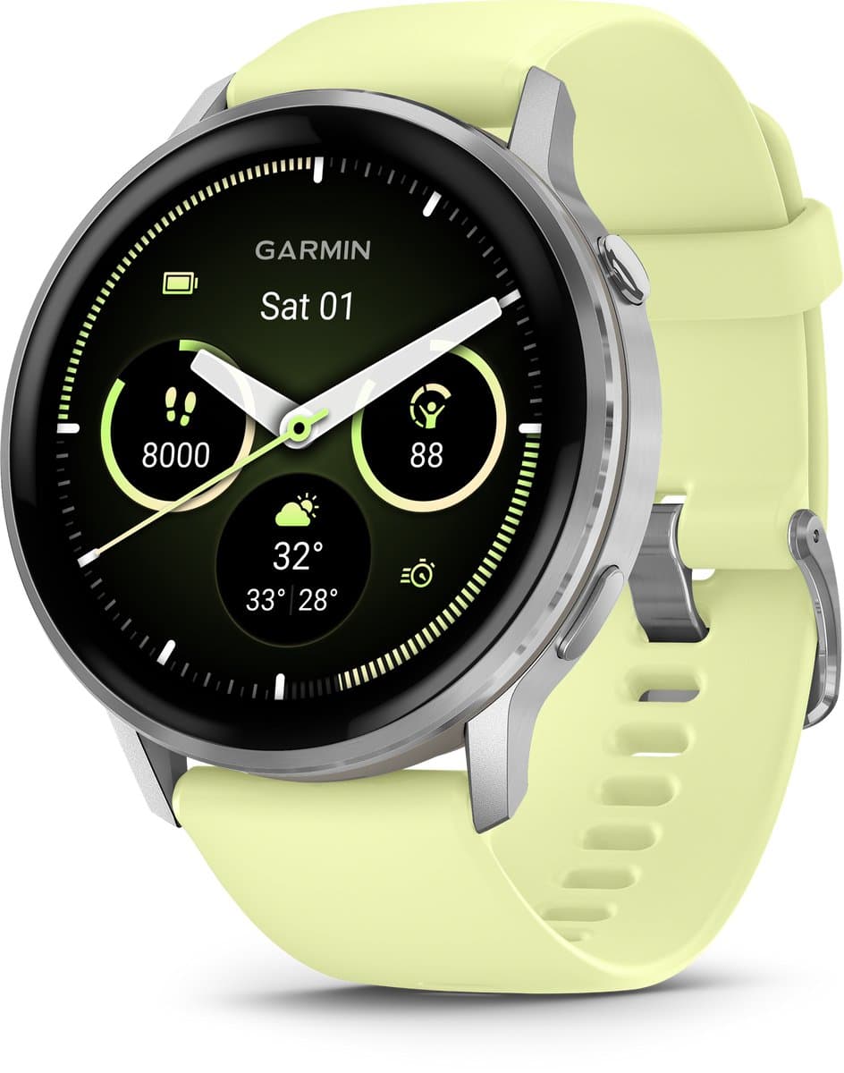 Garmin Venu 4 - Multisport smartwach - 45 mm - AMOLED - Zilverkleurig/citroen — afbeelding 1
