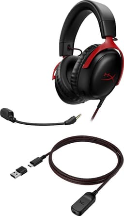HyperX Cloud III Gaming Headset - PC, PS5, Xbox Series X|S - Zwart/Rood — thumbnail 16