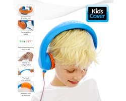 KidsCover Safe 'n Sound Kinder koptelefoon Blauw - Hoofdtelefoon met Volumebegrenzing - Bekend van school - Voor peuter & kind