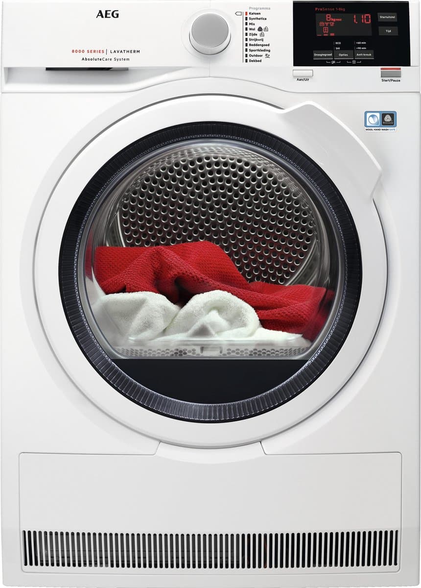 AEG T8DB84GW - 8000 serie - AbsoluteCare - Warmtepompdroger — afbeelding 1