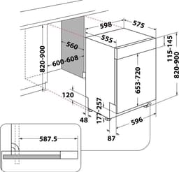 vaatwasser 60cm 14 couverts 46db integreerbaar met hoofdband - whirlpool - wbc3c26 — thumbnail 19