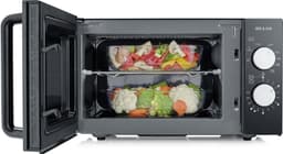 Severin MW 7762 2 Magnetron met Grill – Innovatieve vlakke glazen bodem - Koken op Twee Niveaus - 33% meer inhoud - 20 Liter - Zwart — thumbnail 6