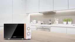 MEDION Magnetron (houtlook, 20 liter, 700 watt, spiegelende deur, 5 vermogensstanden, ontdooifunctie, timer, MD10596) wit — thumbnail 8