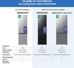 Samsung RB38C607AS9 - Koel-vriescombinatie - Zilver - RVS - Met Wi-Fi — thumbnail 3