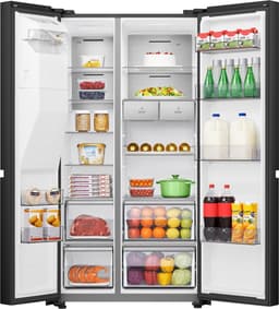 Hisense RS818N4IFD- Amerikaanse koelkast - Energielabel D - Vaste Wateraansluiting - Water- & ijsdispenser - Metal Cooling - No Frost - RVS - Multi-Air Flow - Fast Freeze - 35dB (A) - Inverter Compressor - 632 Liter — thumbnail 16