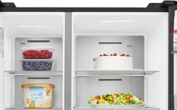 Hisense RS818N4IFD- Amerikaanse koelkast - Energielabel D - Vaste Wateraansluiting - Water- & ijsdispenser - Metal Cooling - No Frost - RVS - Multi-Air Flow - Fast Freeze - 35dB (A) - Inverter Compressor - 632 Liter — thumbnail 11