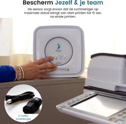Filair Luchtreiniger - Met Print link - 3 in 1 filter - Luchtreinigers met Hepa Filter - Air Purifier - 36m² - Wit — thumbnail 6