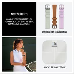 Garmin Lily 2 Active - Smartwatch - 35 mm - Lunar Goudkleurig met Bone Siliconen Bandje — thumbnail 10