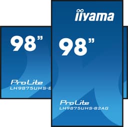 iiyama LH9875UHS-B2AG beeldkrant Digitale signage flatscreen 2,48 m (97.5") LED Wifi 500 cd/m² 4K Ultra HD Zwart Type processor Android 11 24/7 — thumbnail 2